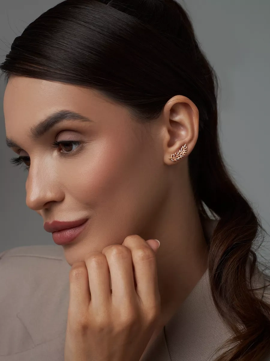 Marıola 925 Ayar Gümüşten Altın Kaplama Küpe Kafşlar 86954593 Altın