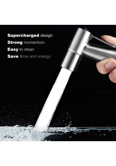 Yaozixa Ev Banyo Tuvalet Sprayer: Paslanmaz Çelik El Tipi Bidet, Yüksek Basınçlı Su Aleti, Kadın Hijyeni Ve Temizlik İçin 2m Genişletilebilir Hortumlu