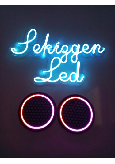 Sekizgen Led Piksel Neon Ledli 358 Mood Sese Duyarlı Kumandalı 20'lik Midrange Kapağı 1 Takım 2 Adet Kapak