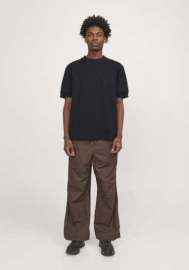 Jack & Jones Erkek Bisiklet Yaka Kısa Kollu Tişört - Deco 12253379 Black Siyah