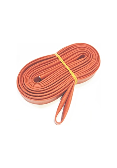 10mm H Class Cam Elyaf Örgü Silikon İzoleli Makaron 5 Metre, Çalışma -60/+250 Derece