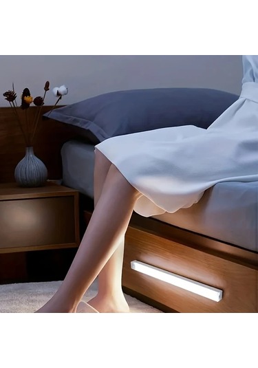 Oldfriend Aiwellkay Şarj Edilebilir Led Hareket Sensörlü Dolap Altı Aydınlatma Sıcak Beyaz Sıcak Beyaz