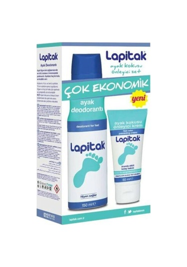 Lapitak Deodorant + Krem Ayak Kokusu Önleyici 2'li Set