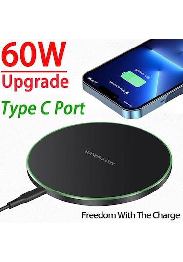 Qingmipy 50w Alüminyum Disk Masaüstü Kablosuz Telefon Şarj Cihazı