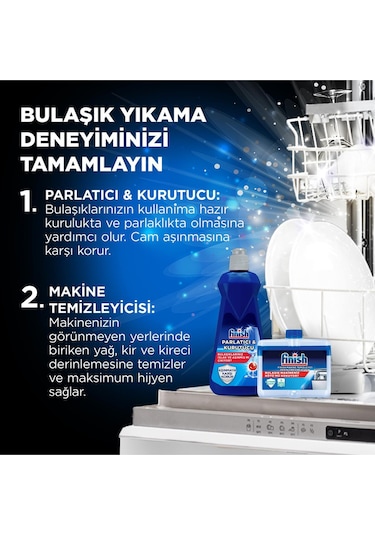 Finish Bulaşık Makine Temizleyici Sıvı 4x250 Ml
