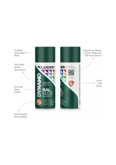 Kluger Yosun Yeşil Spey Boya Ral 6005