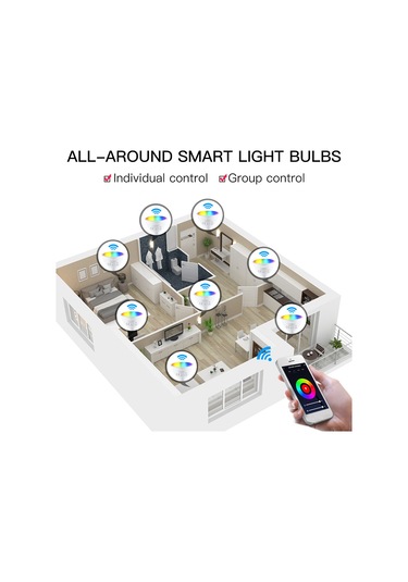 Singree "wifi Akıllı Gu10 Ampul: 16 Milyon Renk, Uzaktan Kontrol, Ses Komutu Ve Zamanlayıcı" Beyaz