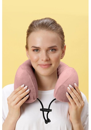 Viscofoam Comfy Ortopedik Seyahat Yastığı Visco Boyun Destekli Seyahat Yastığı - Somon | Ergo Travel