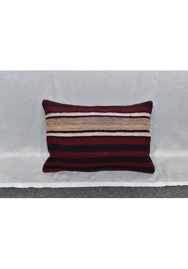 Zehra Abla Halı Yeni El Dokuma Dekoratif Kilim Kırlent Yastık Kılıfı 6684 Çok Renkli