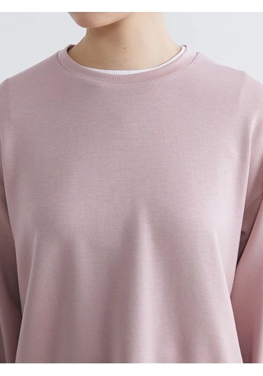 Lc Waikiki Pembe Bisiklet Yaka Soft Touch Kadın Sweatshirt