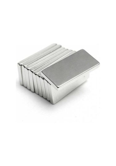 5 Adet 20x8x2 Mm Köşeli Neodyum Mıknatıs Dikdörtgen