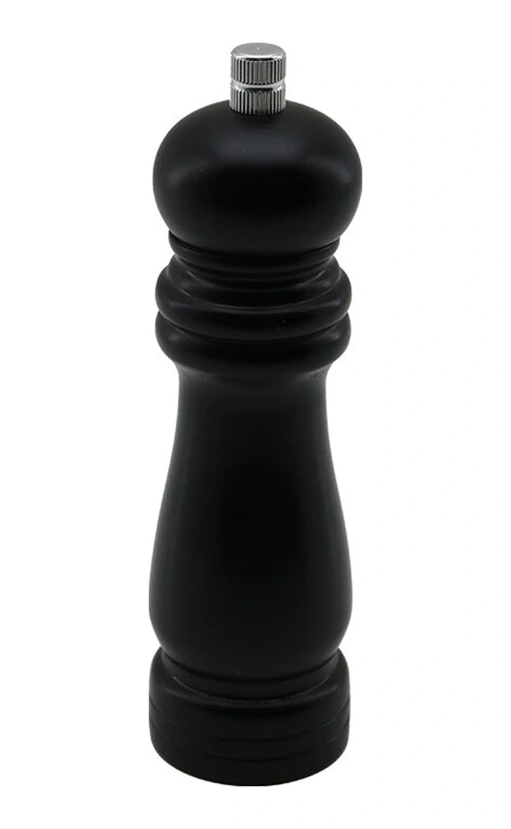 Siyah Ahşap Küçük Çap: 4.5cm - Uzunluk: 15.5cm Tuz - Baharat Öğütücü Kahverengi