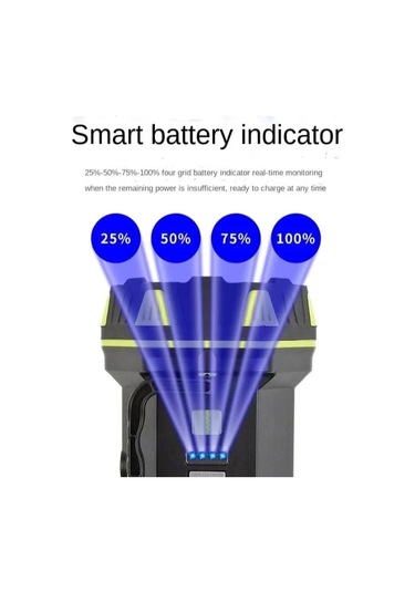 F-262 Yeni Güçlü Çift Taraflı Taşınabilir Spot Ve Işıldak Usb Powerbank Şarjlı Fener Çok Renkli