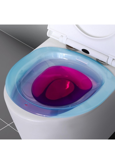 Suntek Tuvalet Oturağı İçin Oturma Banyosu, Çömelmeyi Şeffaf Mavi