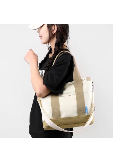 Mavi Kanvas Çanta Çok Cepli Çapraz Vücut Kadın 2024 Yeni Anne Küçük Eğlence Seyahat Küçük Omuz Çantası Mavi