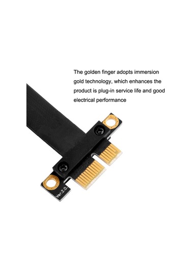 Sones Pcı-e 3.0 1x 180 Derece Grafik Kartı Kablosuz Ağ Kartı Adaptör Bloğu Uzatma Kablosu, Uzunluk: 30 Cm