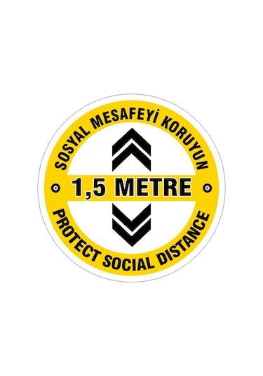 Sosyal Mesafeyi Koruyun Yer Etiketi