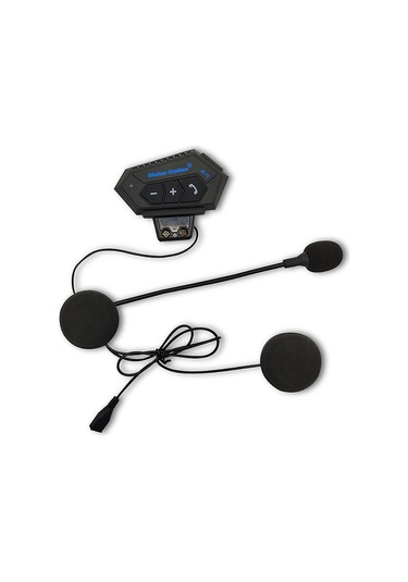 Bt-12 Kask Mikrofonlu Kulaklık İnterkom Telefon Görüşmesi ve Müzik İçin Siyah