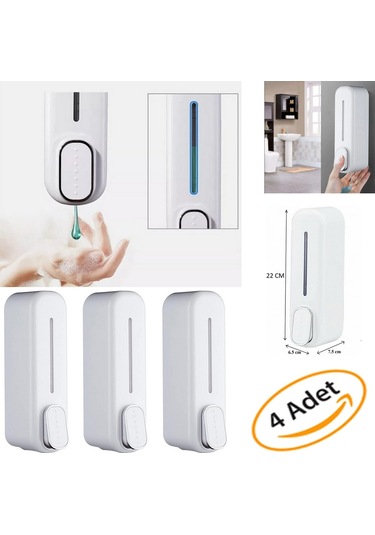 Yeni Nesil Duvara Monte Edilebilir Banyo 350ml Basmalı Sabunluk