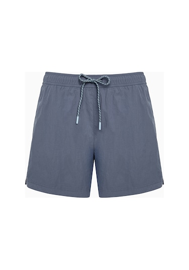 Penti Gri Stripe Detail Çizgili Erkek Şort Mayo