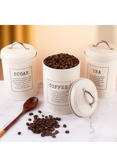 Jzcat 3ü1 Arada Mutfak Depolama Kavanoz Seti - Beyaz