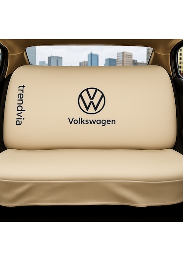 Volkswagen Uyumlu Ön Arka Koltuk Kılıfı Penye Servis Tipi Oto Koltuk Koruma Seti Bej