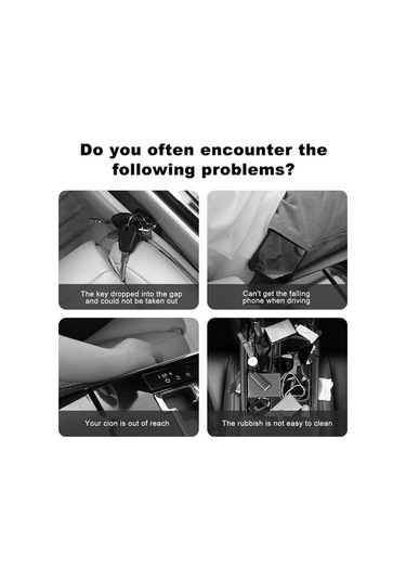 Novahub Araba Koltuğu Boşluk Düzenleyici, Koltuk Boşluğu Doldurucu, Depolama Kutusu, Ön Koltuk Arası, Premium Pu Deri Konsol Tutucu, Evrensel Cepler