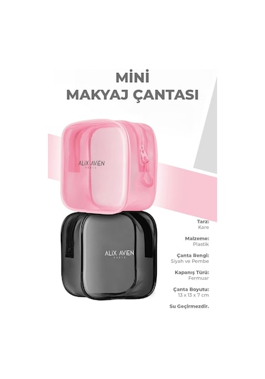 Alix Avien Pembe Mini Makyaj Çantası