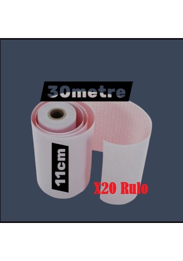 Ecg Ekg Termal Isıya Duyarlı Kalın Gramajlı Ecg Ekg Kağıdı 11cm - 30metre 20 Adet Rulo