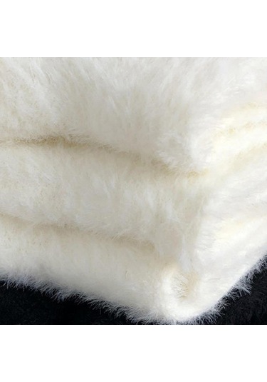 Suntek 4 Çift Kadın Çorap Sıcak Termal Soğuk Hava Beyaz Beyaz