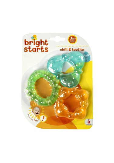 Bright Starts Üçlü Yüzük Sulu Dişlik Açık Gri