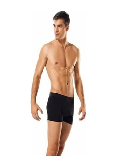 Erkek Siyah 12 Li Likralı Boxer 001