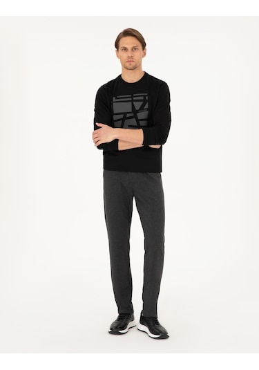 Pierre Cardin Erkek Antrasit Melanj Eşofman Altı 50299304-vr081 Antrasit Melanj