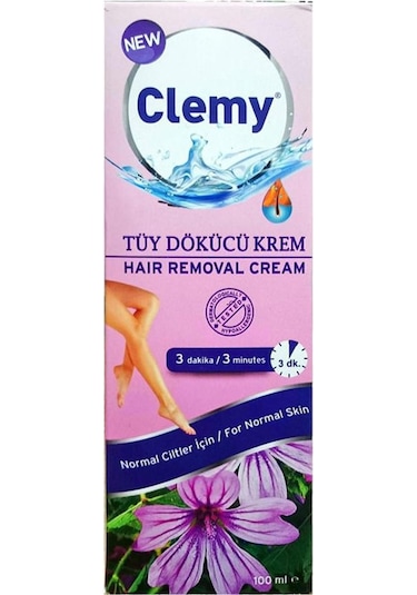 Clemy Normal Ciltler için Tüy Dökücü Krem 100 ML