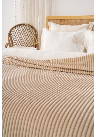 Cappuccino Gloria Wellsoft Tek Kişilik Battaniye Lacivert