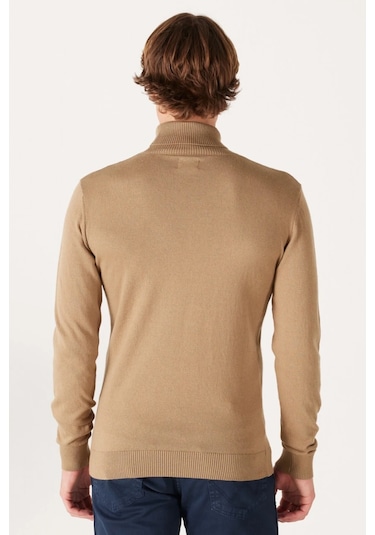 Wrangler Balıkçı Yaka Koyu Bej Erkek Kazak W8d42pm24 Koyu Bej