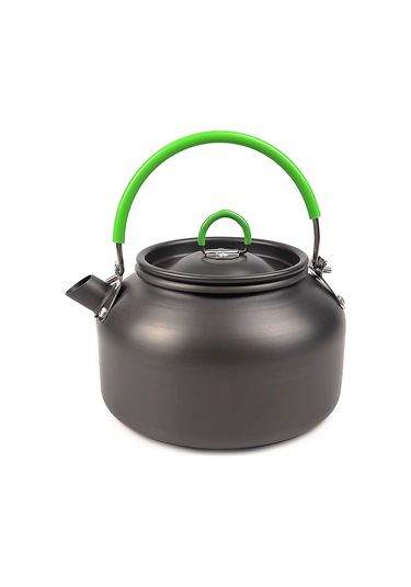 Xiyyadms 0.8l Alüminyum Çelik Taşınabilir Kamp Çaydanlığı - Yeşil Kollü, Hiking Ve Piknik İçin Hafif Dış Mekan Su Kaynakı Yeşil