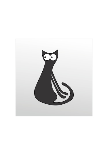 Folyo Sticker Kedi Adkpquy662 70cm Uzunluk Siyah