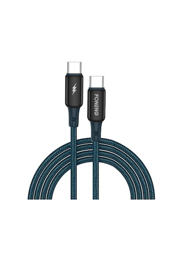 Foneng X87 60w Type-c To Type-c Örgü 1.2m Hızlı Data Ve Şarj Kablosu