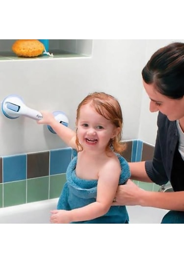 Aprilla Ash9910 Vantuzlu Kulp Tutacağı Vakumlu Banyo Tutacağı Beyaz