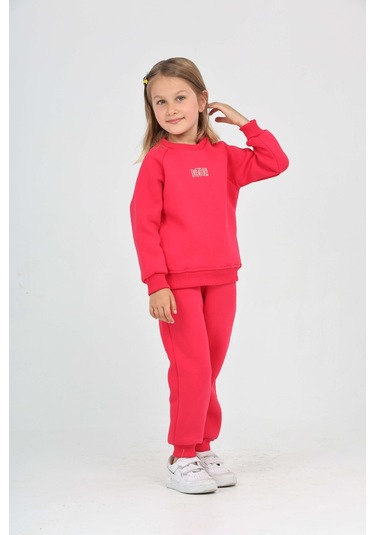 Toontoy Kız Çocuk Creatıve Nakışlı Eşofman Takım Fuşya