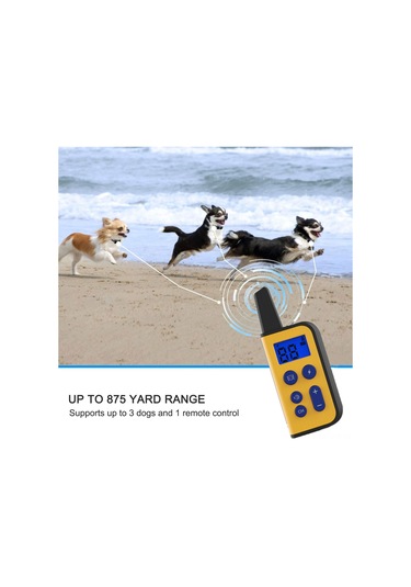 Geeroyoo Otomatik Ses Kontrollü Köpek Eğitim Kolyesi, Uzun Pil Ömrü Ve Şarj Edilebilir, Su Geçirmez, 1800ft Menzil, Siyah