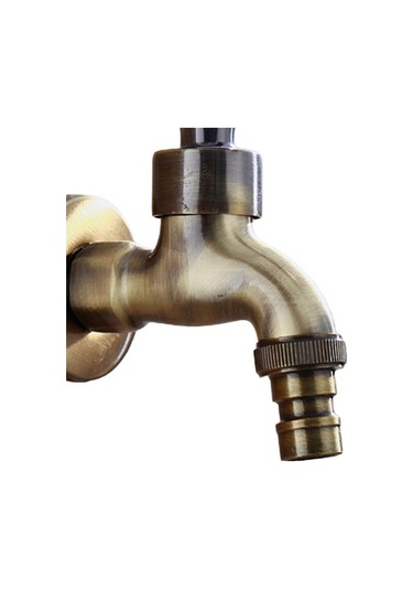 Trendooze Homyl Banyo İçin Su Musluğu Kapalı Açık Musluk Bahçe Model Bronz Renk Bronz