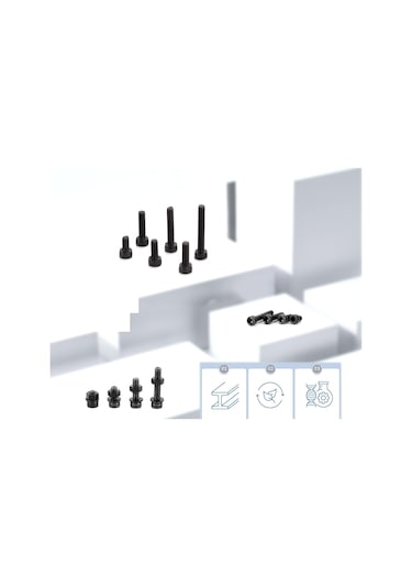 Venoa İcsp600 İmbus Civata Somun Pul Seti M3, M4, M5 Çantalı 600 Parça Diğer