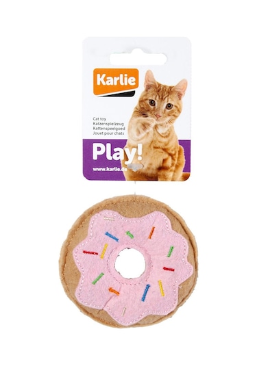 Karlie Peluş Kedi Oyuncağı 7,5 Cm Çörek Pembe