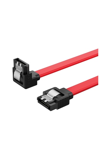 40 cm Sata Data Kablo - 90 Derece - Metal Klips - 5 Adet