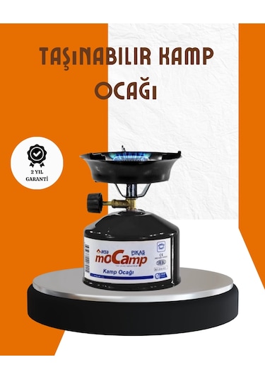 Mocamp Taşınabilir Metal Gövdeli Kamp Ocağı Seti Açık Bej