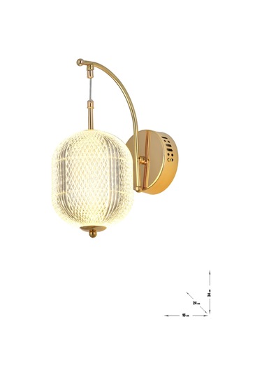 Torino Power Ledli Modern Lüks Duvar Aplik 3 Renk Sarı-beyaz-gün İşığı - Gold Gold