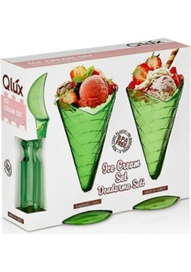 Kornet Dondurma Servis Seti Kabı