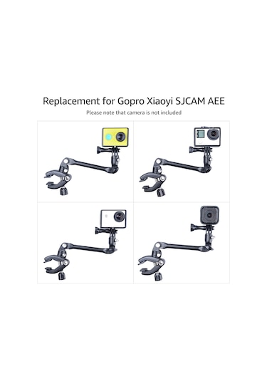 Leezsing 360 Dönebilen 26cm Kameralı Müzik Tutucu - 3.3cm Çaplı Nesnelere Uyumlu, Gopro/xiaoyi/sjcam/aee İçin Dayanıklı Abs Malzeme